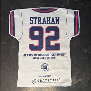 Michael Strahan Retirement Ceremony Towel